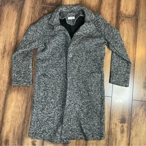 Lilyful Long Coat Black & White Polyester Large Blazer Formal Workwear
